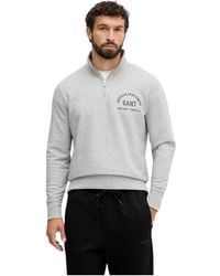 GANT - Zip-Neck Sweatshirt - Lyst