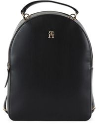 Tommy Hilfiger - Zaino in ecopelle con placca logo frontale - Lyst