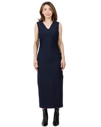 Max Mara - Getailleerde Midi-Jurk Met V-Hals - Lyst
