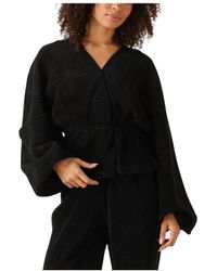 Notre-v - Overhemden ,Zwart ,Wol Zwarte Top Voor Herfst En Winter - Lyst