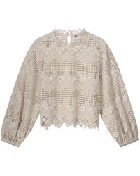 Summum - Kanten Longsleeve Top - Lyst