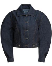 Givenchy - Jassen ,Blauw ,Denim Back-To-Front Cocoon Jacket - Lyst
