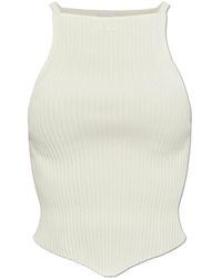 Courreges - Tops ,Wit ,Polyester Sleeveless Top - Lyst