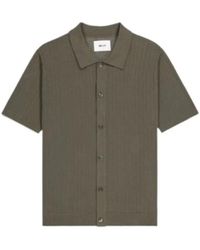 NN07 - Overhemden ,Groen ,Katoen Kortemouw Cardigan Klassieke Stijl - Lyst