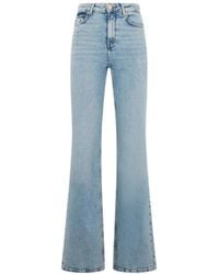 Roberto Cavalli - Jeans ,Blauw ,Katoen Flared Jeans Met Monogram Rc - Lyst