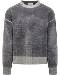 AMISH - Truien & Vesten ,Grijs ,Wol Trui Met Ronde Hals - Lyst