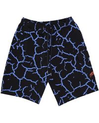 Propaganda - Korte Broeken ,Veelkleurig ,Katoen Gorilla Cargo Sweatshorts Zwart - Lyst