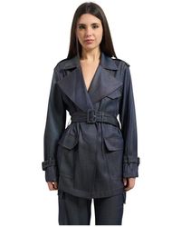 Guess - Regine Denim Short Trench - Lyst