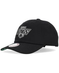 Mitchell & Ness - Accessoires ,Zwart ,Katoen Los Angeles Kings Gebogen Klep Pet Zwart - Lyst