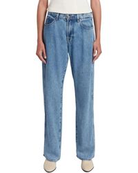 7 For All Mankind - Blaue tess high-waisted straight leg jeans 7 for all kind - Lyst