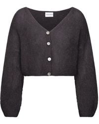 American Dreams - Gekürzter mohair-cardigan schwarz - Lyst