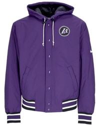 Nike - Veste A Bouton-Pression Nba Courtside City Edition Pour Hommes Loslak Ink/Noir/Blanc/Noir - Lyst