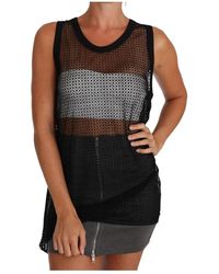 Dolce & Gabbana - Black Mesh Transparent Blouse T-shirt - Lyst