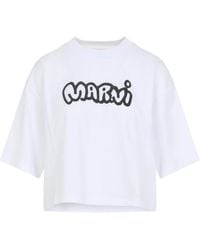 Marni - Weiße T-Shirt Für Frauen Aw25 - Lyst