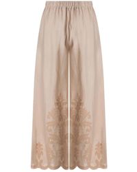 Kiton - Geborduurde Palazzo Broek - Lyst