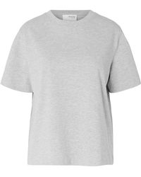 SELECTED - Essential Ss Boxy Tee - Lyst