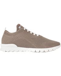 Kiton - Schoenen ,Bruin ,Grijze Knit Sneakers Met Witte Zool - Lyst