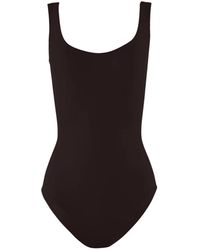 Wolford - Tops ,Bruin ,Katoen Jamaika Bodysuit - Lyst