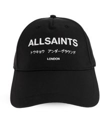 AllSaints - Underground Nylon Logo Baseball Cap - Lyst