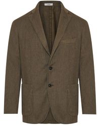 Boglioli - Baumwoll leinen jacke mit taschen - Lyst