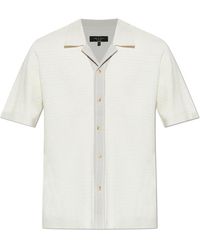 Rag & Bone - Overhemden ,Katoen Harvey Contrast-Trim Knit Camp Shirt - Lyst