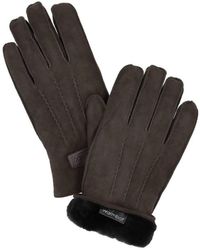 Warmbat - Accessoires ,Bruin ,Wol Suede Handschoenen - Lyst