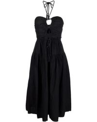 Ulla Johnson - Kleedjes ,Zwart ,Katoen Zwarte Maxi Jurk - Lyst