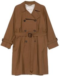 Max Mara - Jassen ,Bruin ,Leer Mtcctrenc 251 Trench Coat - Lyst