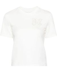 Palm Angels - Camiseta de algodón marfil - Lyst