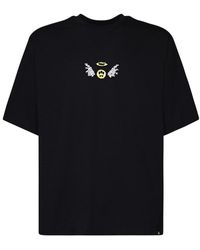 Barrow - Zwarte Katoenen T-Shirt Met Ronde Kraag - Lyst