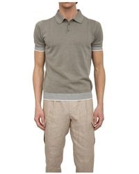 Peserico - Tops ,Groen ,Katoen Klassiek Polo Shirt Voor Mannen - Lyst