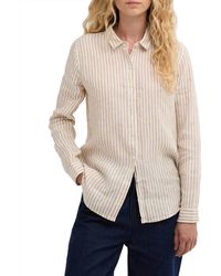 Barbour - Overhemden ,Veelkleurig ,Linnen Marine Relaxed Shirt Met Lange Mouwen - Lyst