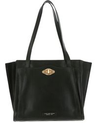 The Bridge - Barbara Schwarze Leder Shopper Tasche - Lyst