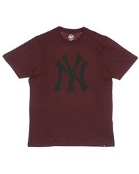 '47 - Tops ,Bruin ,Katoen Imprint Echo Tee - Lyst
