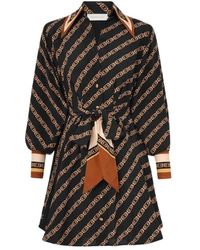 Zimmermann - Overhemden ,Veelkleurig ,Chique Mini Overhemdjurk Zwart Ketting - Lyst