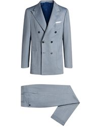Kiton - Kostuums ,Blauw ,Wol Suit Virgin Wool - Lyst