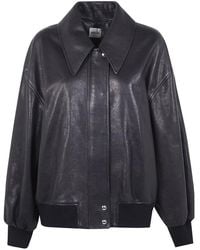 KHAITE - Jassen ,Zwart ,Leather Jassen - Lyst