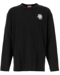 KENZO - Tops ,Zwart ,Katoen Boke Flower 2.0 Long Sleeve T-Shirt - Lyst