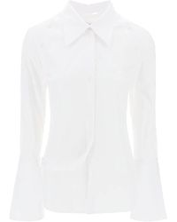 Courreges - Courreges modular cotton poplin shirt - Lyst