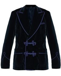 Dolce & Gabbana - Jassen ,Blauw ,Katoen Double-Breasted Sicilia-Light Jacket - Lyst