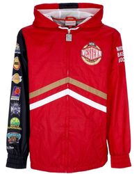 Mitchell & Ness - Hoodies & Sweatvesten ,Rood ,Sweater Met Rits - Lyst