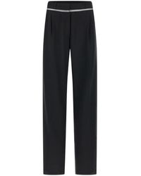 Nensi Dojaka - Zwarte Broek Met Tule Inzetstukken - Lyst