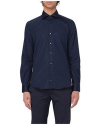 Fay - Blaues Baumwollhemd - Lyst