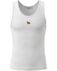 Maison Kitsuné - Sleeveless Tops - Lyst