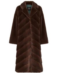 CESARE GASPARI - Oversized faux fur coat - braun - Lyst