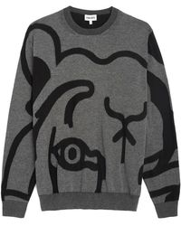 KENZO - Sweatshirt mit abstraktem tiger-print - Lyst