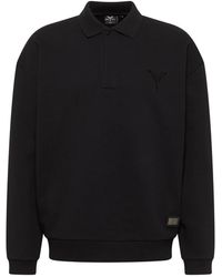 carlo colucci - Hoodies & Sweatvesten ,Zwart ,Katoen Oversize Polo Sweatshirt - Lyst