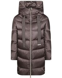 Herno - Jassen ,Bruin ,Satijn A-Shape Jas - Lyst