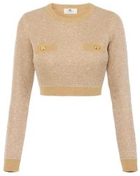Elisabetta Franchi - Round-Neck Knitwear - Lyst