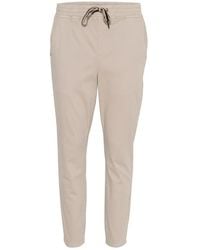Cream - Broek Met Relaxte Pasvorm En Elastische Tailleband - Lyst